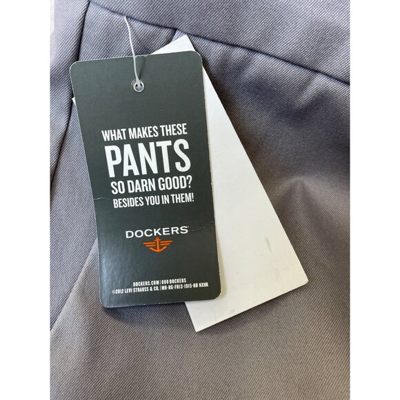 Dockers Mens Gray Cotton Blend Iron Free Straight Fit Khaki Pants Sz 36x29 - New - Picture 11 of 12